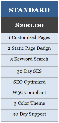 Standard Webpage Design Package
