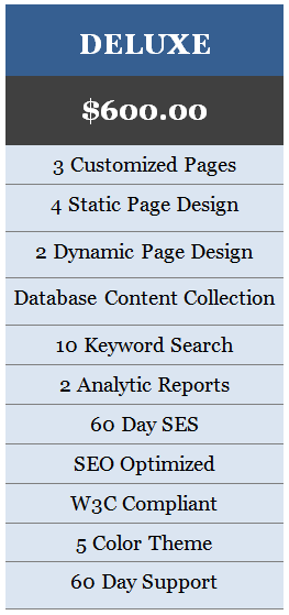 Deluxe Webpage Design Package